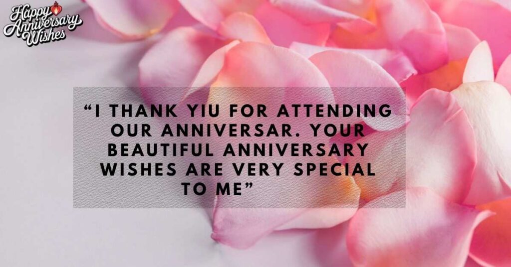 Thank You Message for Wedding Anniversary