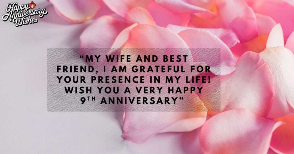 9th Anniversary Wishes for Wife